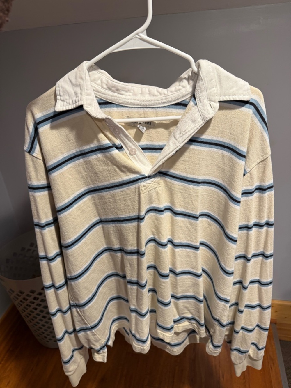 Urban Outfitters Cream Rugby Stripe Crewneck